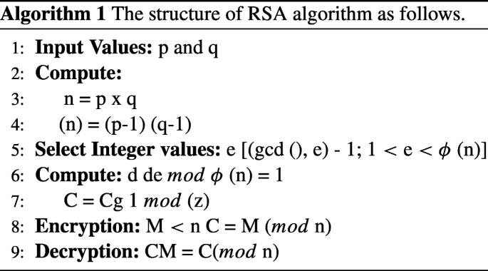 An optimised homomorphic CRT-RSA algorithm for secure and efficient  communication | SpringerLink