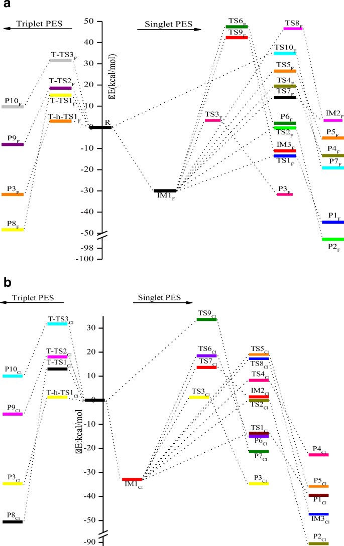 Theoretical Investigations On Mechanisms And Kinetics Of Ch 2 Xo 2 X F Cl With Cl Reaction In The Atmosphere Springerlink