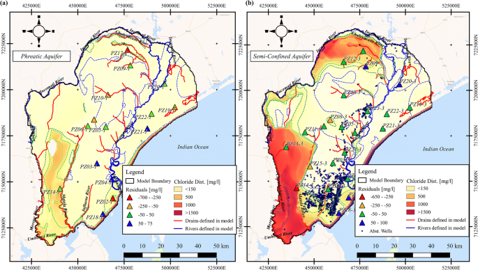 Application of numerical models to assess multi-source saltwater intrusion  under natural and pumping conditions in the Great Maputo aquifer,  Mozambique | SpringerLink