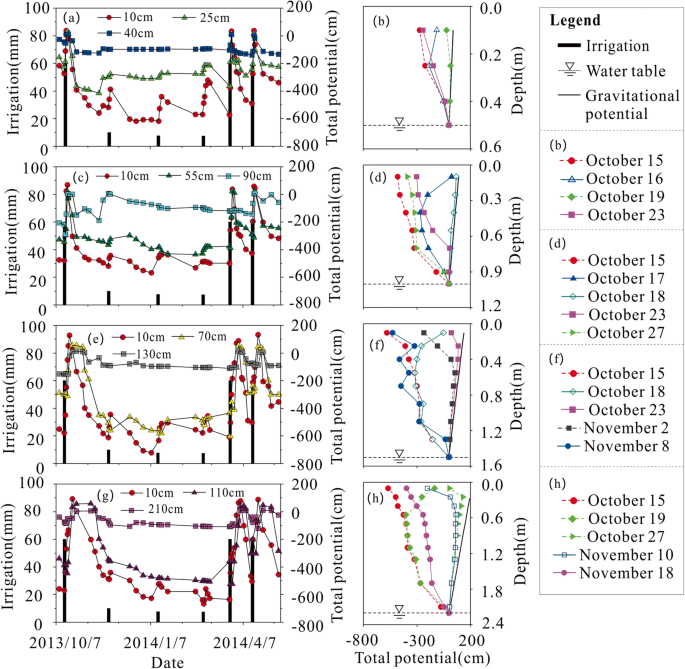Estimating Impacts Of Water Table Depth On Groundwater Evaporation And Recharge Using Lysimeter Measurement Data And Bromide Tracer Springerlink