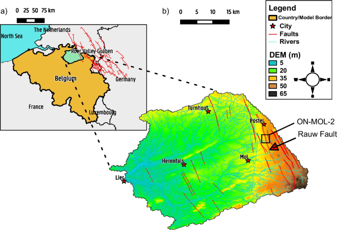 Exploring the hydrological effects of normal faults at the boundary of the  Roer Valley Graben in Belgium using a catchment-scale groundwater flow  model | SpringerLink