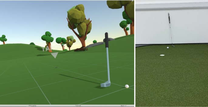 Exploring sensorimotor performance and user experience within a virtual  reality golf putting simulator | SpringerLink