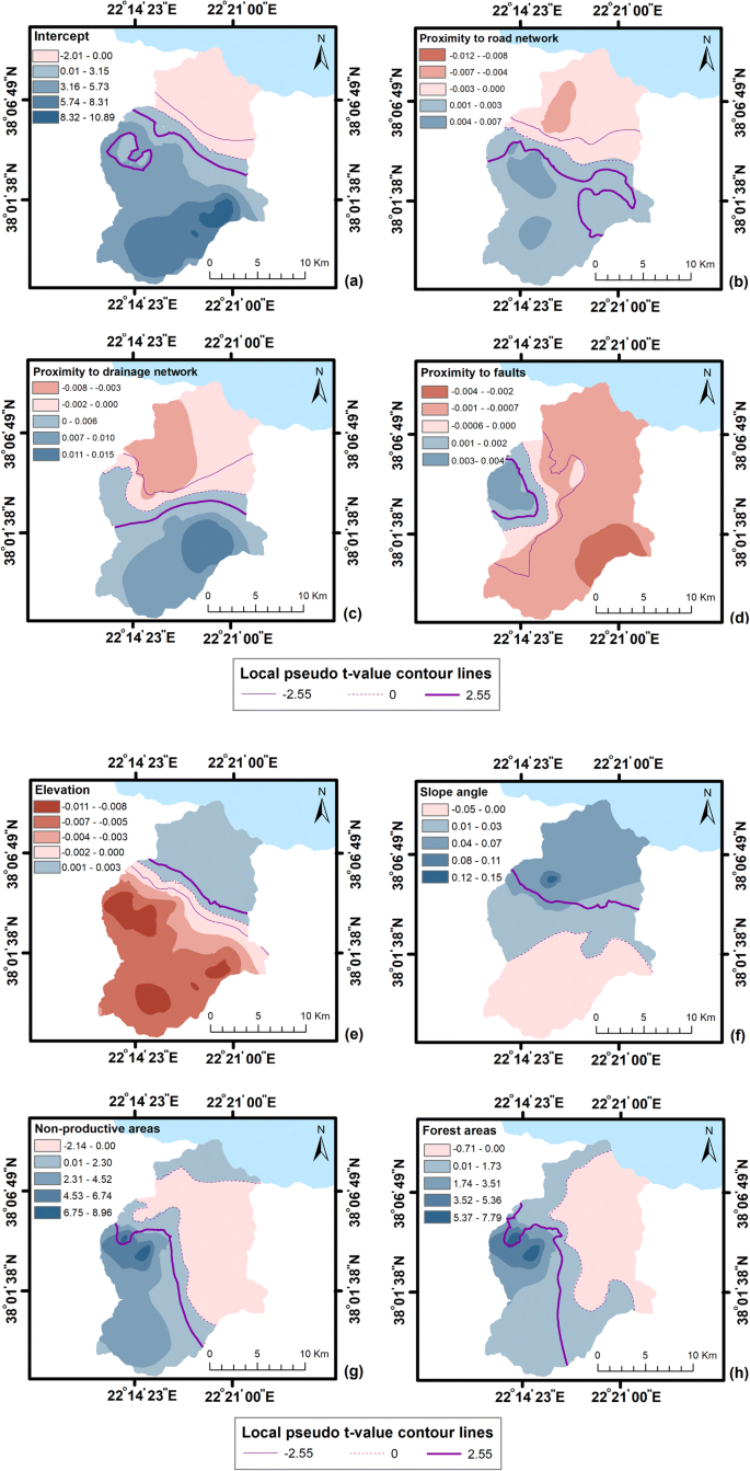 Exploring Spatial Non Stationarity In The Relationships Between Landslide Susceptibility And Conditioning Factors A Local Modeling Approach Using Geographically Weighted Regression Springerlink