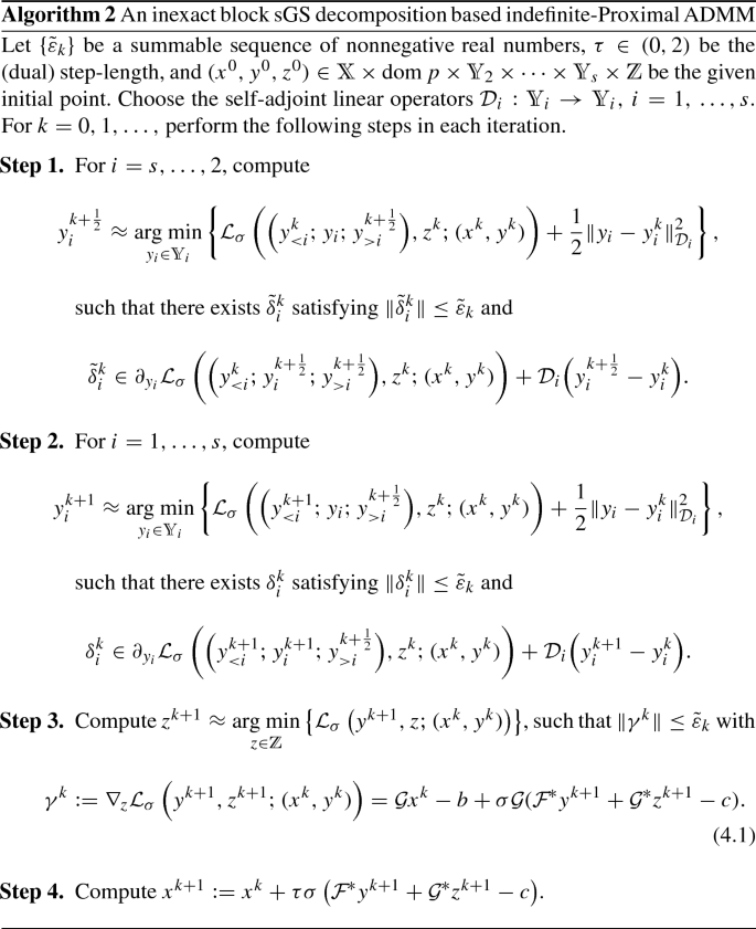 On The Equivalence Of Inexact Proximal Alm And Admm For A Class Of Convex Composite Programming Springerlink