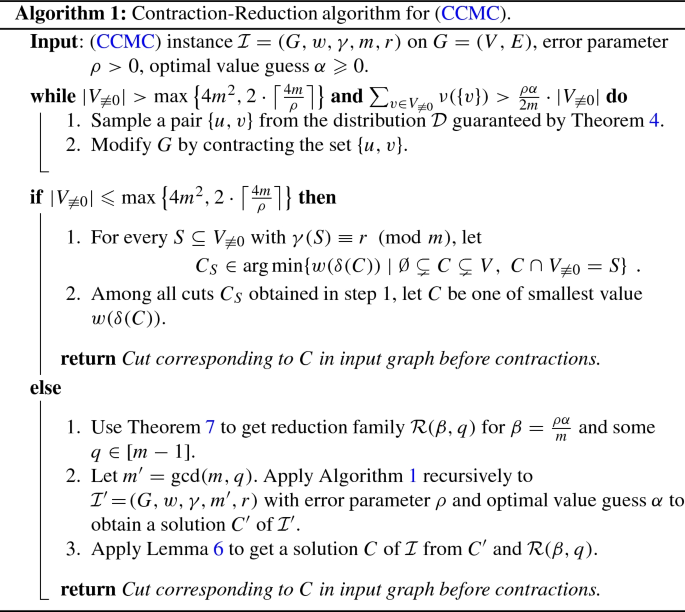 A New Contraction Technique With Applications To Congruency Constrained Cuts Springerlink