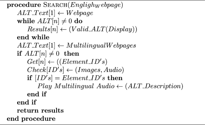 Accessible Multilingual Audio based Image Alternative (ALT) description ...