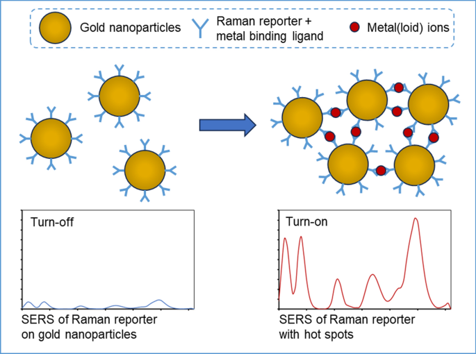 Nanomaterials for surface-enhanced Raman spectroscopy-based metal 