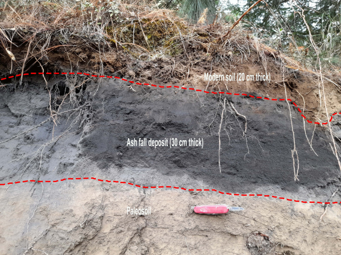 Volcanic ash deposits similar to those used in Roman concrete