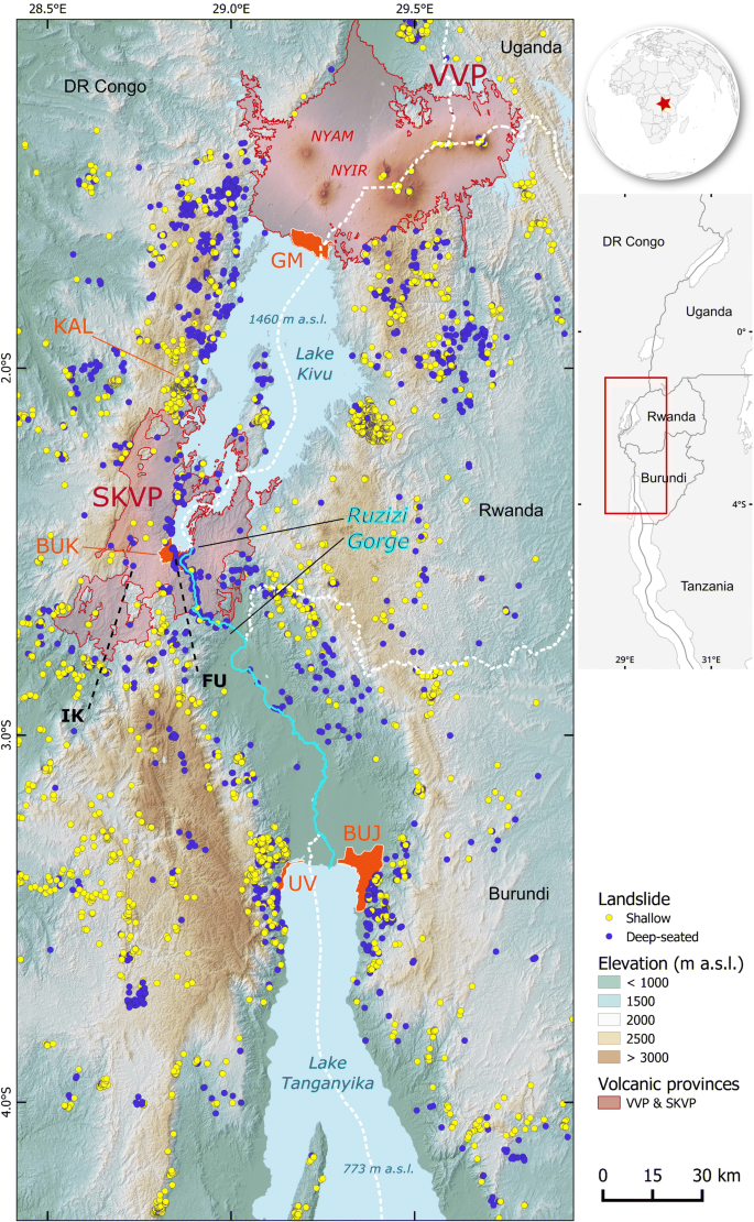 Constraining Landslide Timing In A Data Scarce Context From Recent To Very Old Processes In The Tropical Environment Of The North Tanganyika Kivu Rift Region Springerlink
