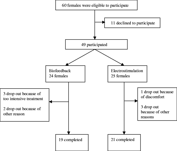 Biofeedback vs . Electrostimulation in the Treatment of Postdelivery Anal  Incontinence: A Randomized, Clinical Trial | SpringerLink