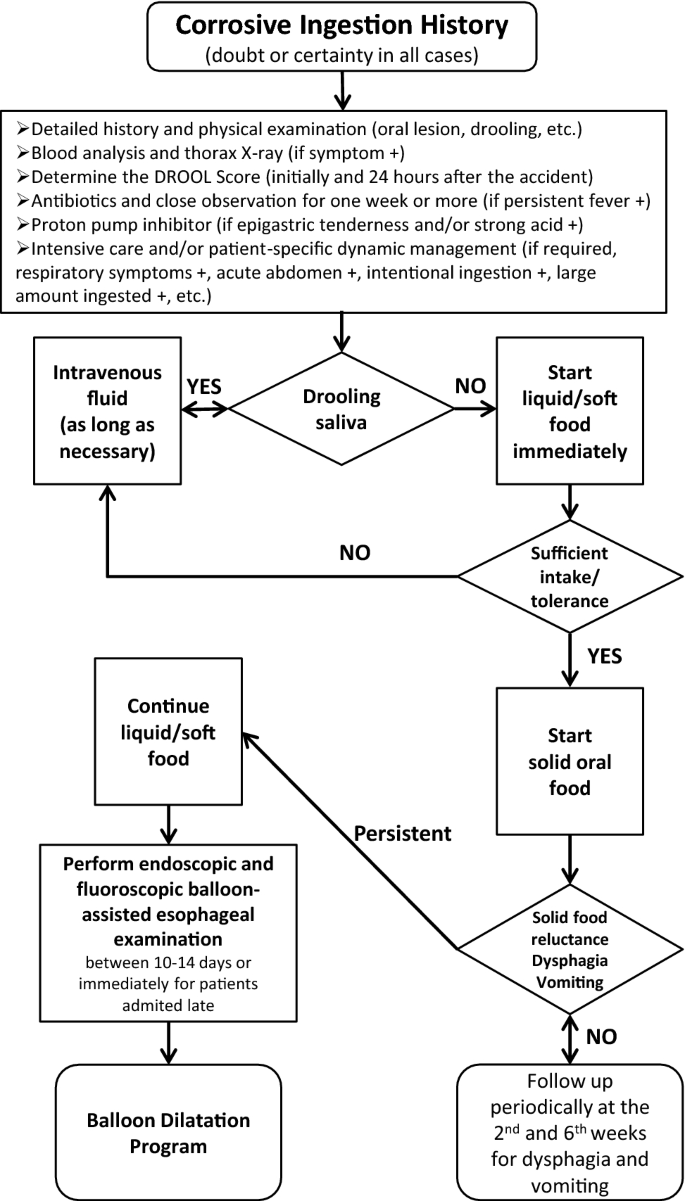 Corrosive Ingestion Managements In Children Springerlink