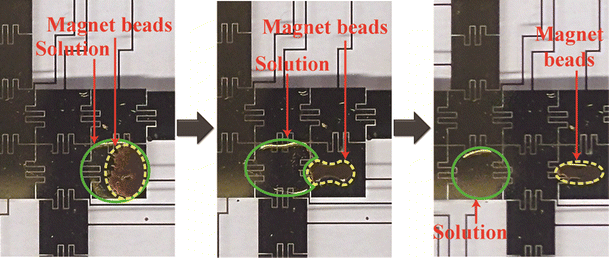 Sample preparation of chemical warfare agent simulants on a digital  microfluidic (DMF) device using magnetic bead-based solid-phase extraction