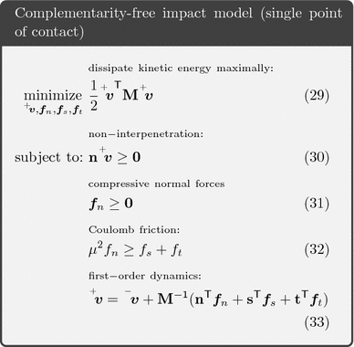 Inverse dynamics with rigid contact and friction SpringerLink