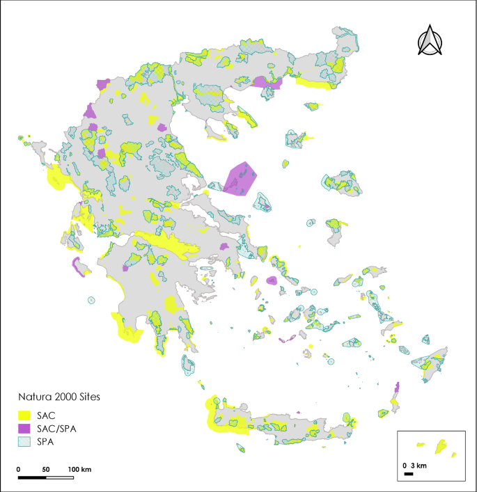 The Natura 2000 network and the ranges of threatened species in Greece |  SpringerLink