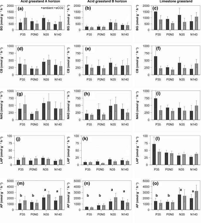 Soil C N And P Cycling Enzyme Responses To Nutrient Limitation Under Elevated Co 2 Springerlink