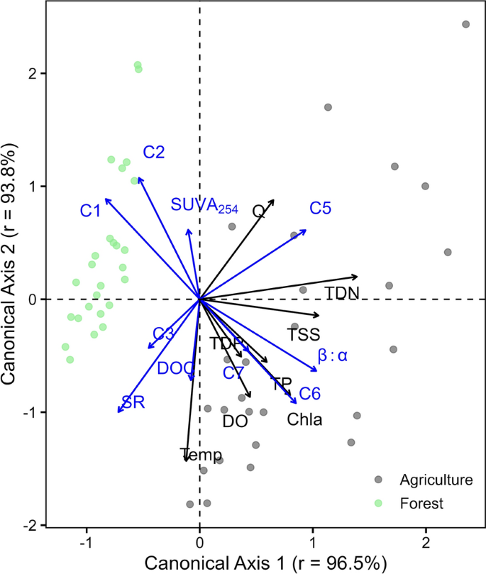 Temporal variability in dissolved organic matter composition export in ...