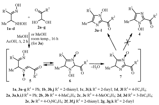 Synthesis Of 2 Aroyl Hetaroyl 1 Hydroxy Imidazoles By The Interaction Of Alkyl Aromatic A Hydroxyaminooximes With Aryl Hetaryl Glyoxals Springerlink