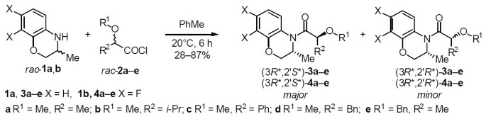 Mutual Kinetic Resolution Of 3 Methyl 3 4 Dihydro 2 H 1 4 Benzoxazines And 2 Alkoxyacyl Chlorides Springerlink