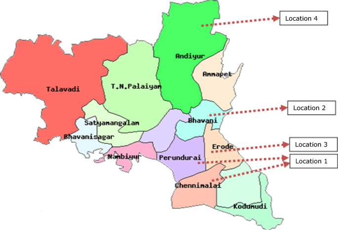 Erode District Map 2020 Risk Assessment Of Heavy Metals In Milk From Cows Reared Around Industrial  Areas In India | Springerlink