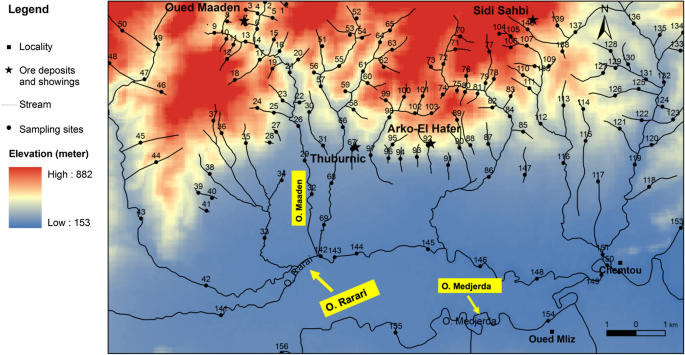 Trace Element Contamination In The Mine Affected Stream Sediments Of Oued Rarai In North Western Tunisia A River Basin Scale Assessment Springerlink