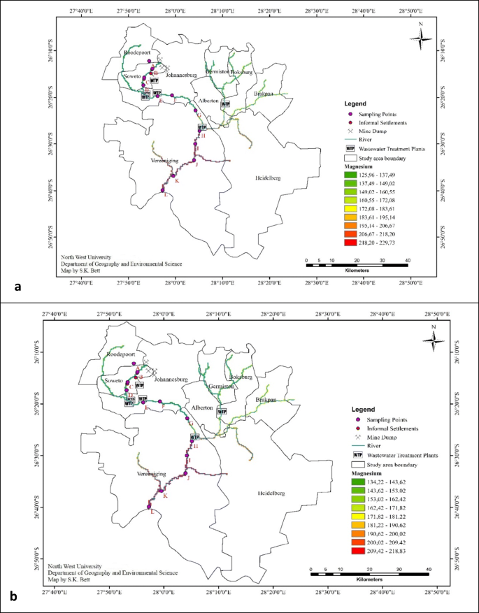 A spatiotemporal analysis of water quality characteristics in the Klip  river catchment, South Africa | SpringerLink