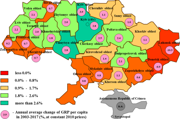 The economic development of regions in Ukraine: with tests on the  territorial capital approach | SpringerLink