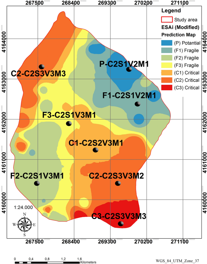 Environmentally Sensitive Areas Map Multi-Criteria Analysis For Mapping Of Environmentally Sensitive Areas In A  Karst Ecosystem | Springerlink
