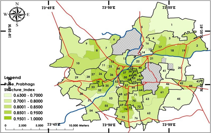 Pune City Map Area Wise Analyzing The State Of Development Of Pune City By Using Multi-Criteria  Decision Analysis And Analytic Hierarchy Process | Springerlink