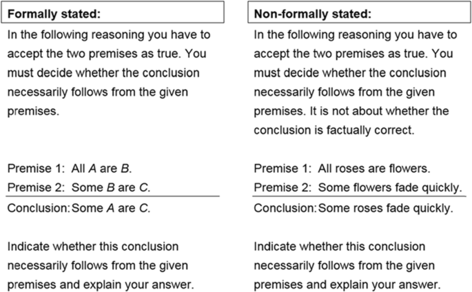 Logical Reasoning In Formal And Everyday Reasoning Tasks Springerlink Logical Reasoning In Formal And Everyday Reasoning Tasks Springerlink