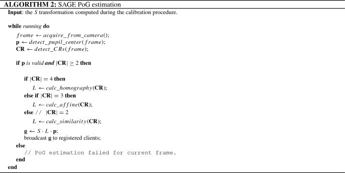 Screen Light Decomposition Framework For Point Of Gaze Estimation Using A Single Uncalibrated Camera And Multiple Light Sources Springerlink