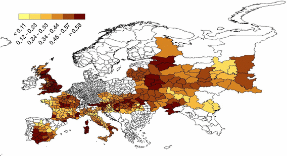 Geography, land inequality and regional numeracy in Europe in ...