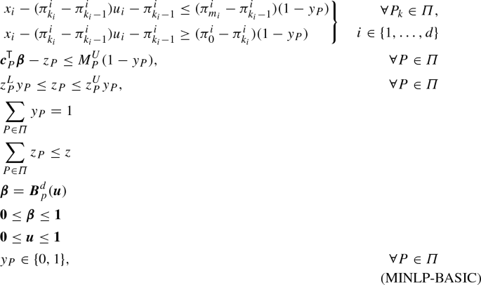 Mathematical Programming Formulations For Piecewise Polynomial Functions Springerlink