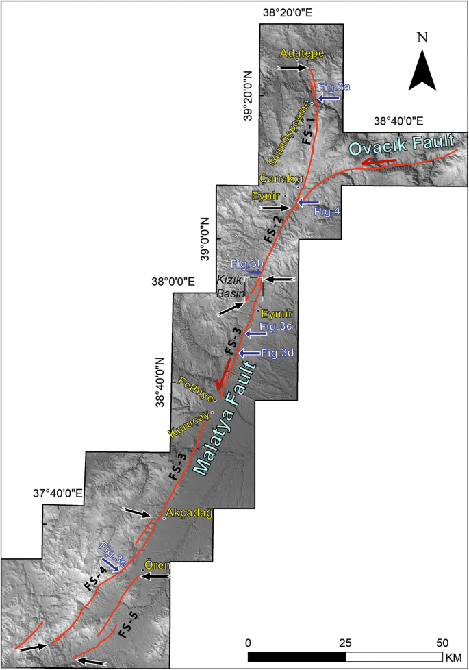 Geometry and Paleoseismology of the Malatya Fault (Malatya-Ovacık Fault  Zone), Eastern Turkey: Implications for intraplate deformation of the  Anatolian Scholle | SpringerLink