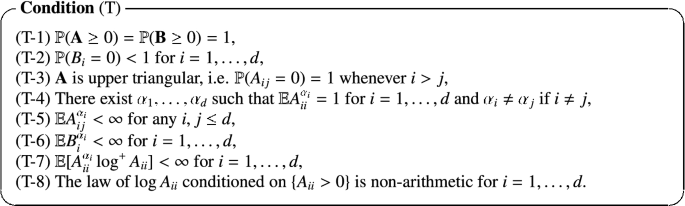 Tail Indices For Mathbf A Mathbf X Mathbf B A X B Recursion With Triangular Matrices Springerlink