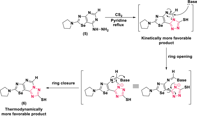 Dimroth rearrangement-based synthesis of novel derivatives of  [1,3]selenazolo[5,4-e][1,2,4]triazolo[1,5-c]pyrimidine as a new class of  selenium-containing heterocyclic architecture | SpringerLink