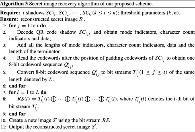Xor Ed Visual Secret Sharing Scheme With Robust And Meaningful Shadows Based On Qr Codes Springerlink