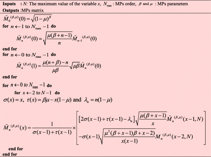 Efficient Computation Of High Order Meixner Moments For Large Size Signals And Images Analysis Springerlink