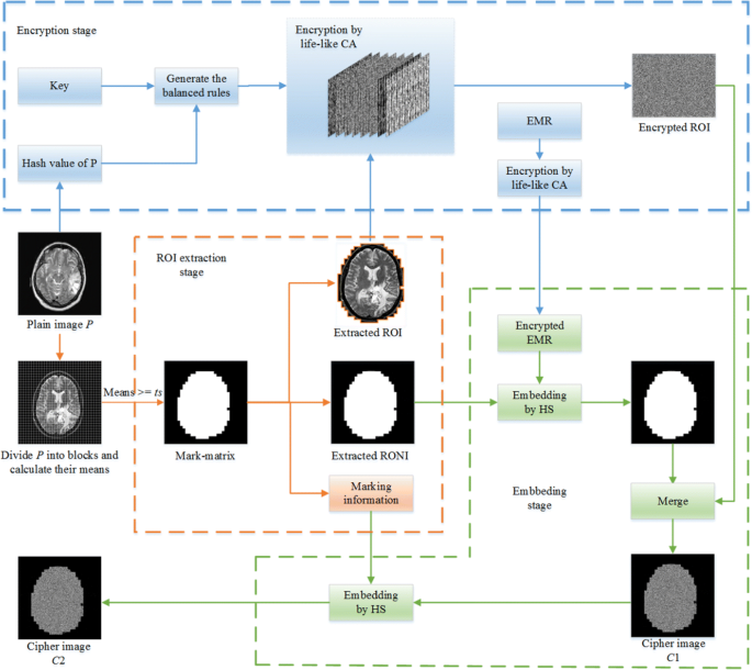 A novel medical image encryption based on cellular automata with ROI  position embedded | SpringerLink