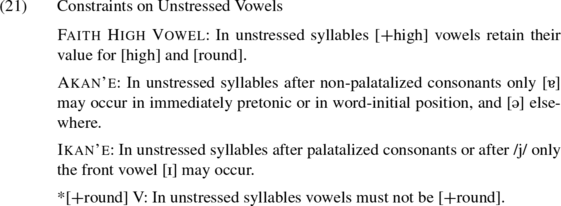 On Paradigm Uniformity And Contrast In Russian Vowel Reduction Springerlink