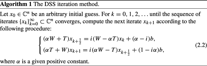 Modified Newton Dss Method For Solving A Class Of Systems Of Nonlinear Equations With Complex Symmetric Jacobian Matrices Springerlink