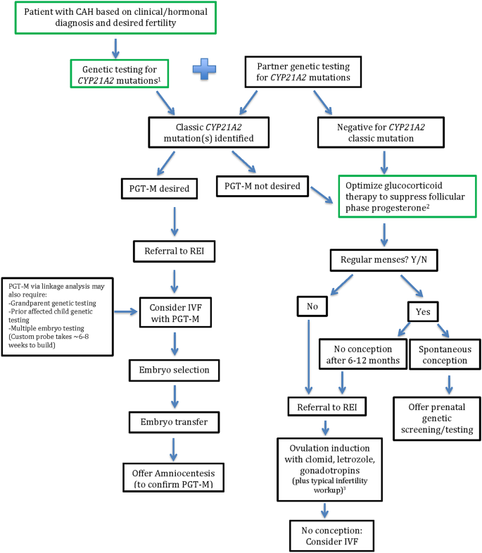 congenital adrenal hyperplasia chart