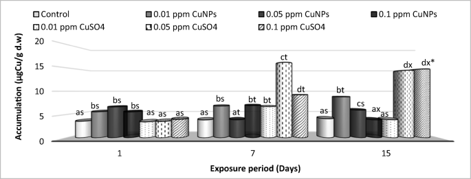Copper Accumulation In Tissues Of Oreochromis Niloticus Exposed To Copper Oxide Nanoparticles And Copper Sulphate With Their Effect On Antioxidant Enzyme Activities In Liver Springerlink