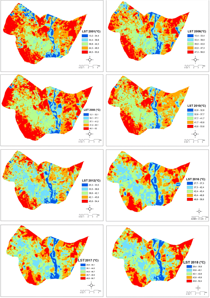 Examining The Temporal And Spatial Distribution Of Potential Urban Heat Island Formations Springerlink