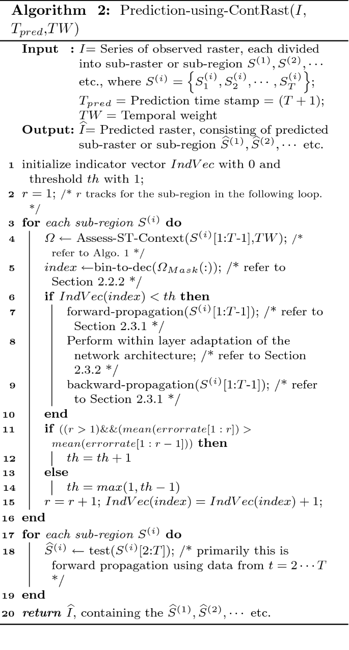 Real Time Prediction Of Spatial Raster Time Series A Context Aware Autonomous Learning Model Springerlink