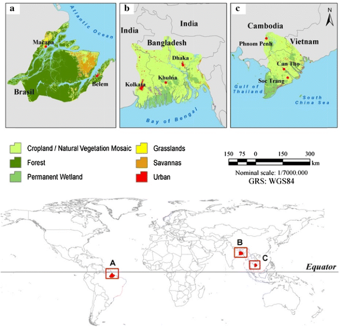 Evolutionary social and biogeophysical changes in the Amazon,  Ganges–Brahmaputra–Meghna and Mekong deltas | SpringerLink