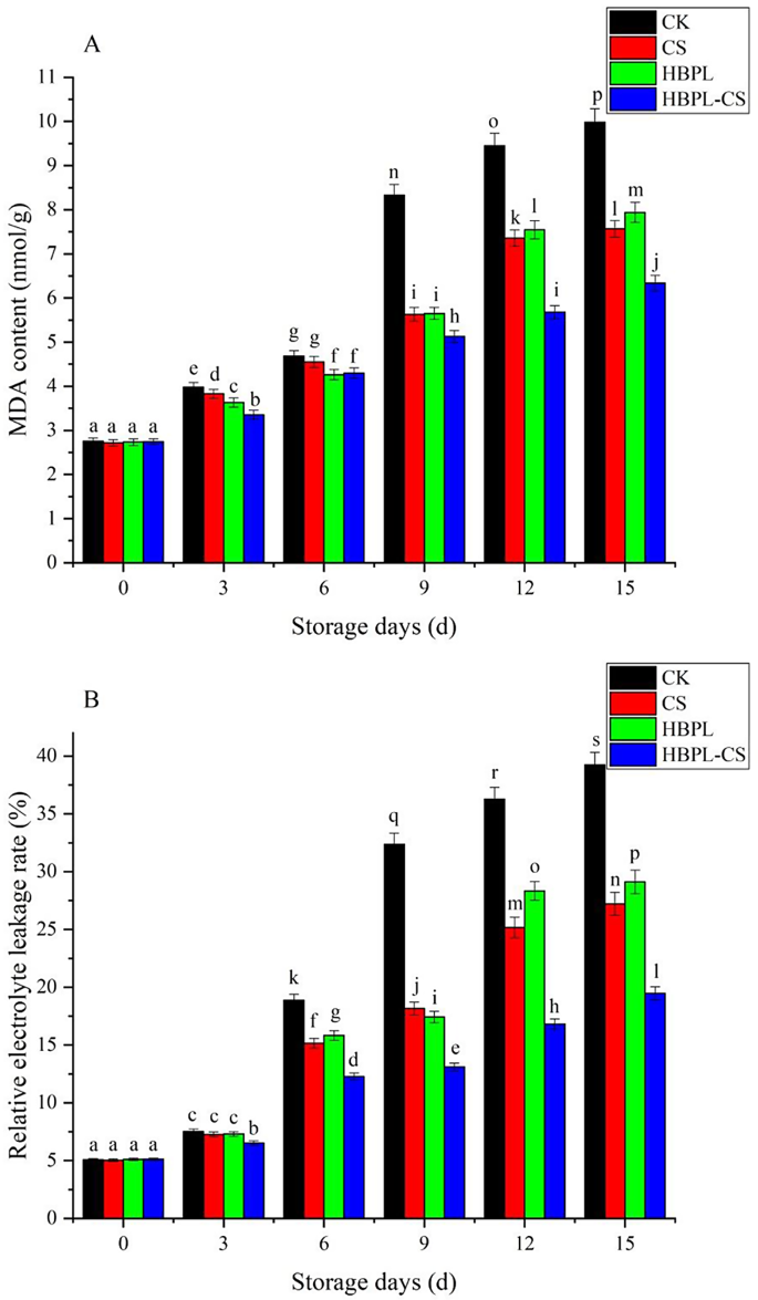 Effect of hyperbranched polyLlysine and chitosan treatment on quality