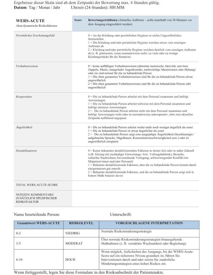 Einschätzung des Fluchtrisikos – autorisierte deutsche Übersetzung der ...