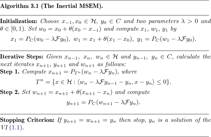 A New Inertial Double Projection Method For Solving Variational Inequalities Springerlink