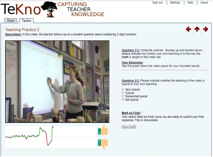 Screenshot of a  video about a math teacher teaching in