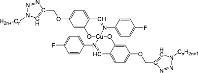 Mesogenic copper(II) complexes with [1,2,3]-triazole-based bidentate Schiff  bases | SpringerLink
